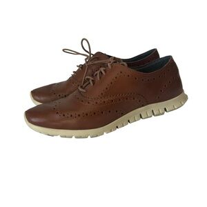 Cole Haan Zerogrand Wingtip Oxford Womens 7 Brown Leather Comfort